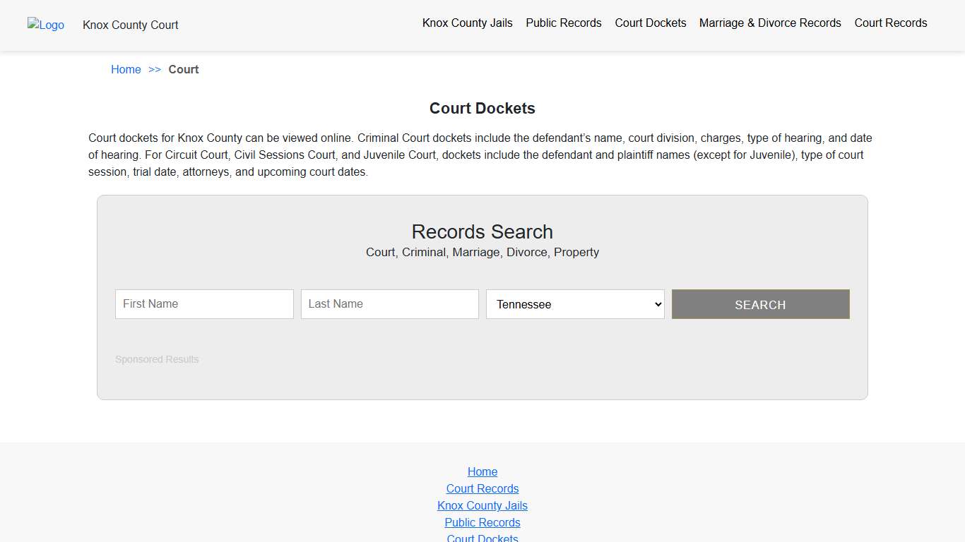 Court Dockets Knox TN County Court